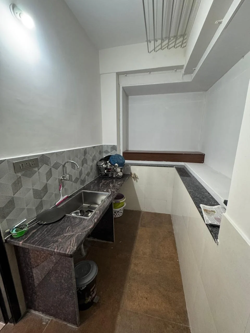 Detail of the utility area sink counter